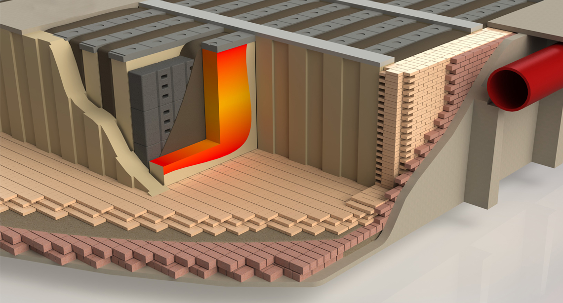 Insulation for anode baking furnaces